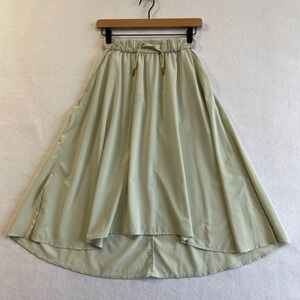 Lululemon Time to Flounce Skirt Hi Lo Midi Pockets Size 2 Flowy Light Green